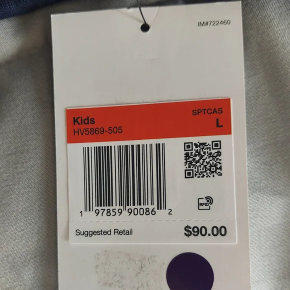 Girls Nike Purple and Blue Patchwork JoggersYouth Girls Size Large NWT - Picture 2 of 8